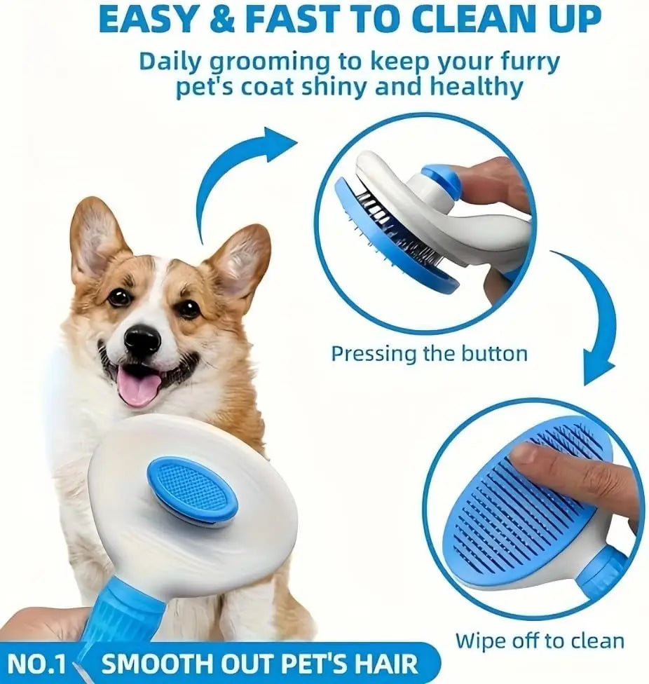 Self-Cleaning Pet Slicker Brush