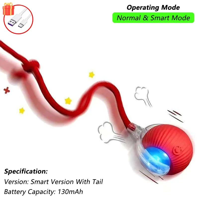 Dog Cat Interactive Ball. Automatic Rolling Ball