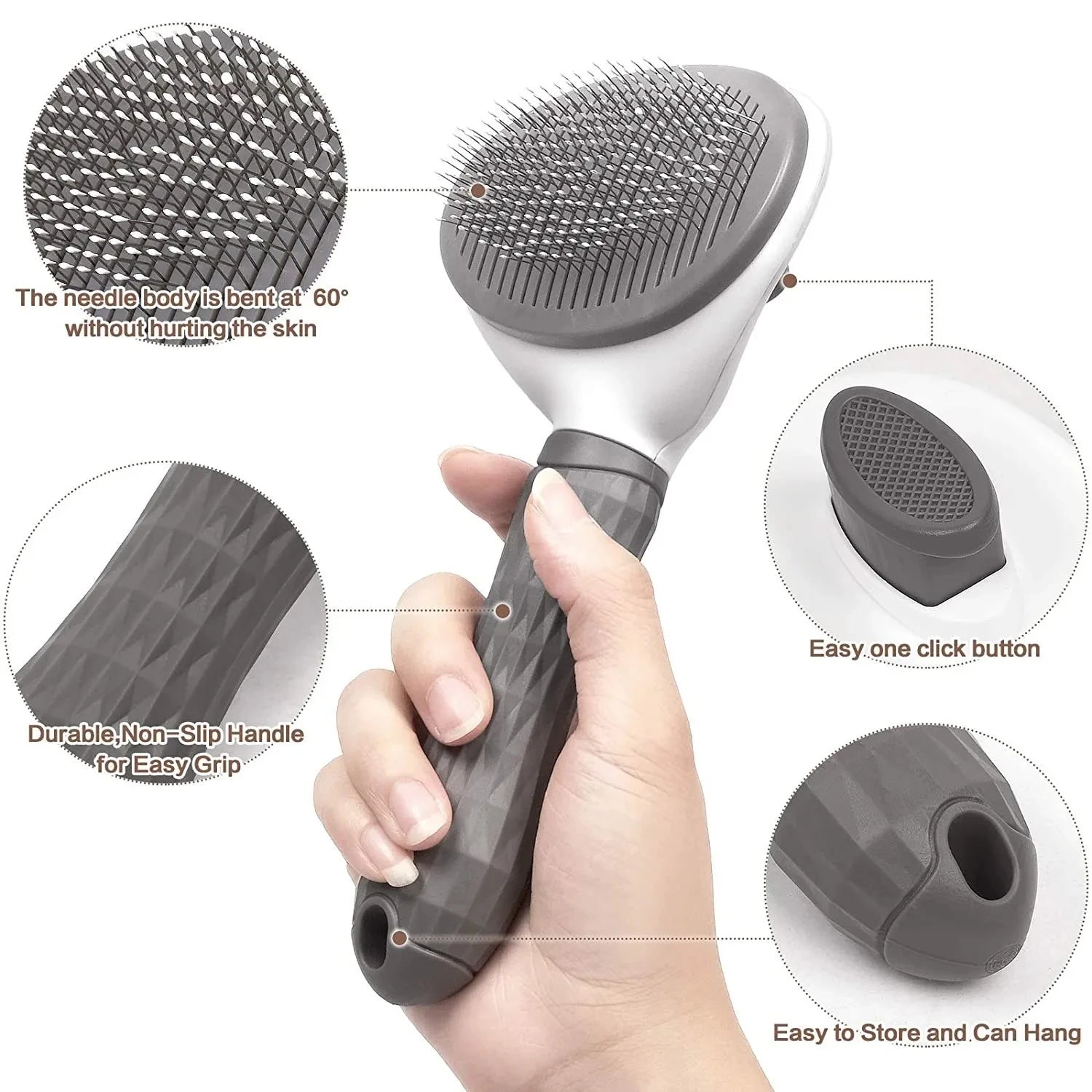 FurEase ProBrush™ – Self-Cleaning Pet Grooming Tool
