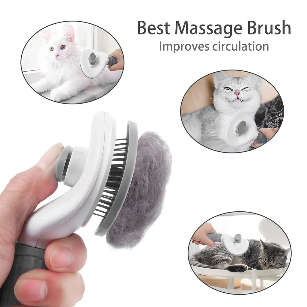 FurEase ProBrush™ – Self-Cleaning Pet Grooming Tool